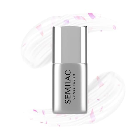 ⁨SEMILAC Top do lakierów hybrydowych No Wipe - Flower Flakes 7 ml⁩ w sklepie Wasserman.eu