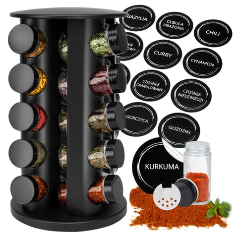 ⁨Stojak na przyprawy obrotowy ROTOR BLACK⁩ w sklepie Wasserman.eu