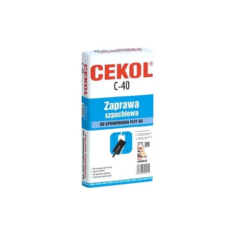 ⁨CEKOL C-40 ZAPRAWA SZPACHLOWA DO SPOINOWANIA PŁYT GK⁩ w sklepie Wasserman.eu