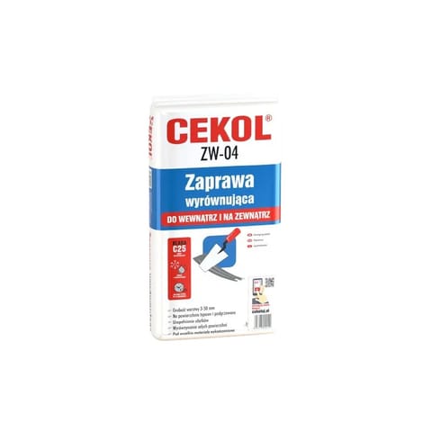 ⁨ZAPRAWA WYRÓWNUJĄCA CEKOL ZEWN WEWN ZW-04 5kg⁩ w sklepie Wasserman.eu