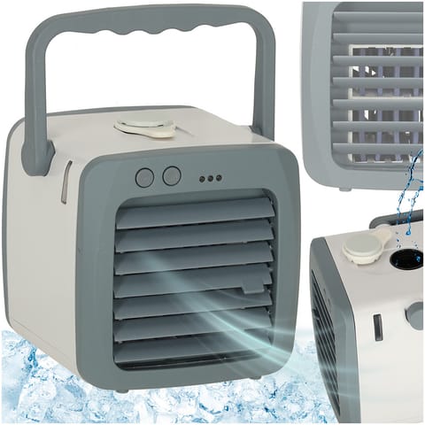 ⁨Klimatyzator klimator przenośny wentylator biurkowy nawilżacz USB biały⁩ w sklepie Wasserman.eu