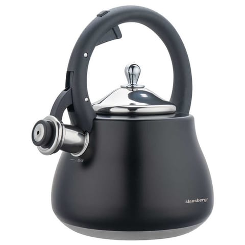 ⁨CZAJNIK STALOWY Z GWIZDKIEM 2,8L KLAUSBERG KB-7918⁩ w sklepie Wasserman.eu