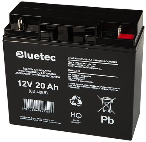 ⁨Akumulator żelowy 12V 20Ah Bluetec AGM⁩ w sklepie Wasserman.eu