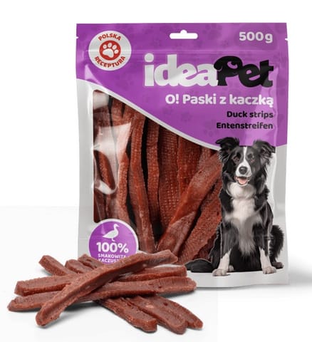 ⁨IdeaPet Paski z kaczką 500g⁩ w sklepie Wasserman.eu