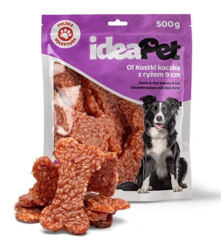 ⁨IdeaPet Kostki z kaczką i ryżem 9cm 500g⁩ w sklepie Wasserman.eu