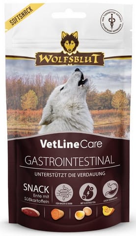 ⁨Wolfsblut Dog VetLine Snack Gastrointestinal - kaczka i bataty 100g⁩ w sklepie Wasserman.eu