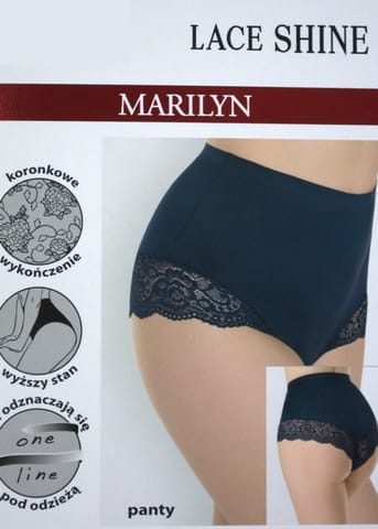 ⁨FIGI MARILYN LACE SHINE PANTY BLACK (kolor black, rozmiar S/M)⁩ w sklepie Wasserman.eu