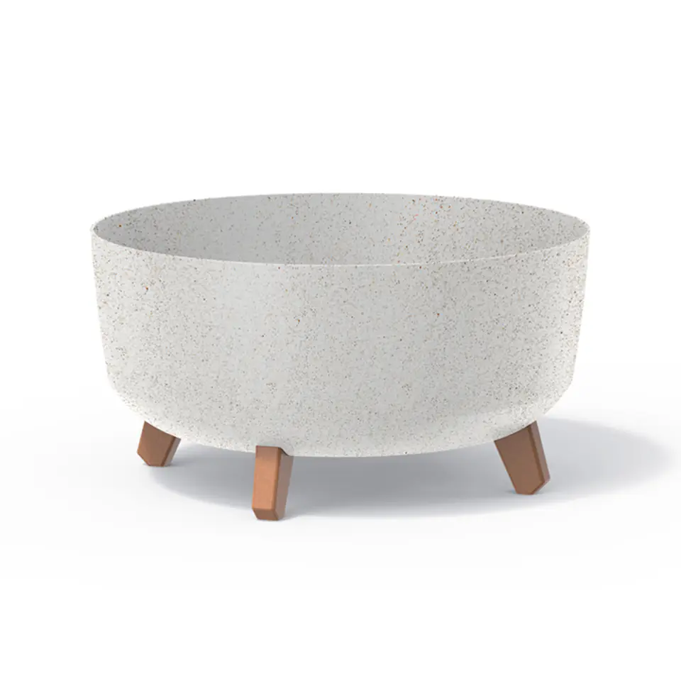 Doniczka Gracia Low Eco Wood DGRL400LW biały eco w sklepie Wasserman.eu