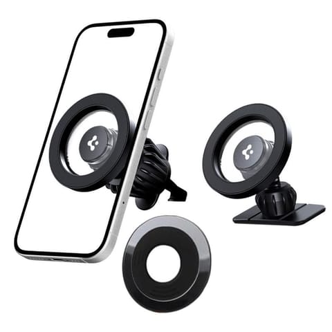 ⁨Spigen MFT13 Magnetic Dashboard & Vent Car Mount - Magnetyczny uchwyt samochodowy MagSafe (Czarny)⁩ w sklepie Wasserman.eu