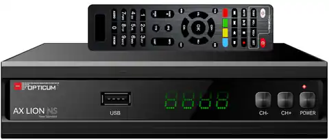 ⁨Tuner DVB-T2 i C Dekoder Opticum AX Lion NS H.265⁩ w sklepie Wasserman.eu