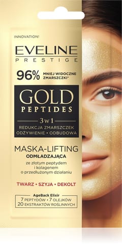⁨EVELINE GOLD PEPTIDES Maska-lifting 8ml⁩ w sklepie Wasserman.eu