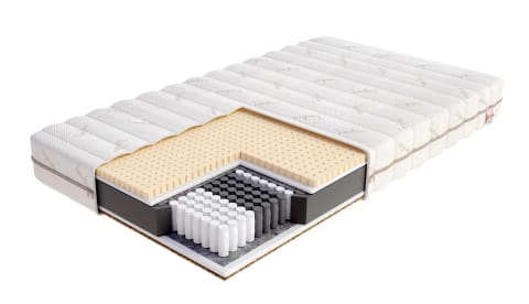 ⁨Materac multipocketowy MEMFIS lateks, kokos - 80 x 200 - H3 średnio twardy / H5 bardzo twardy - 20 cm⁩ w sklepie Wasserman.eu