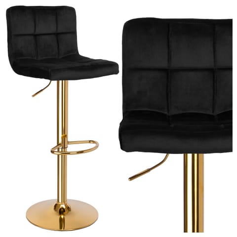 ⁨Hoker barowy Arako Gold czarny Velvet⁩ w sklepie Wasserman.eu