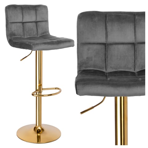 ⁨Hoker barowy Arako Gold grafitowy Velvet⁩ w sklepie Wasserman.eu