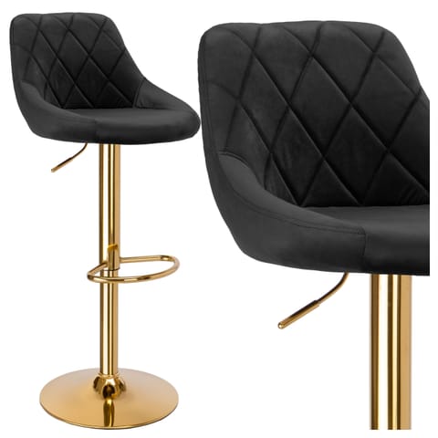 ⁨Hoker barowy Cydro Gold czarne Velvet⁩ w sklepie Wasserman.eu