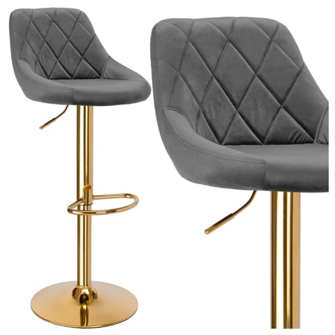 ⁨Hoker barowy Cydro Gold grafitowe Velvet⁩ w sklepie Wasserman.eu