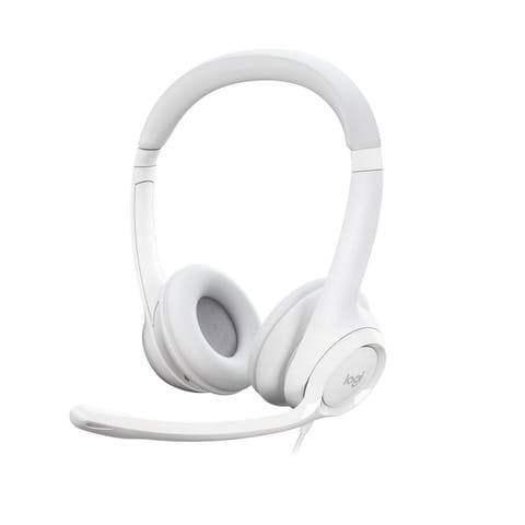 ⁨Logitech Headset H390 USB grey-white retail⁩ at Wasserman.eu