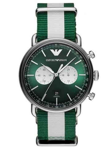 ⁨ZEGAREK MĘSKI EMPORIO ARMANI AR11221 - AVIATOR (zi019e)⁩ w sklepie Wasserman.eu