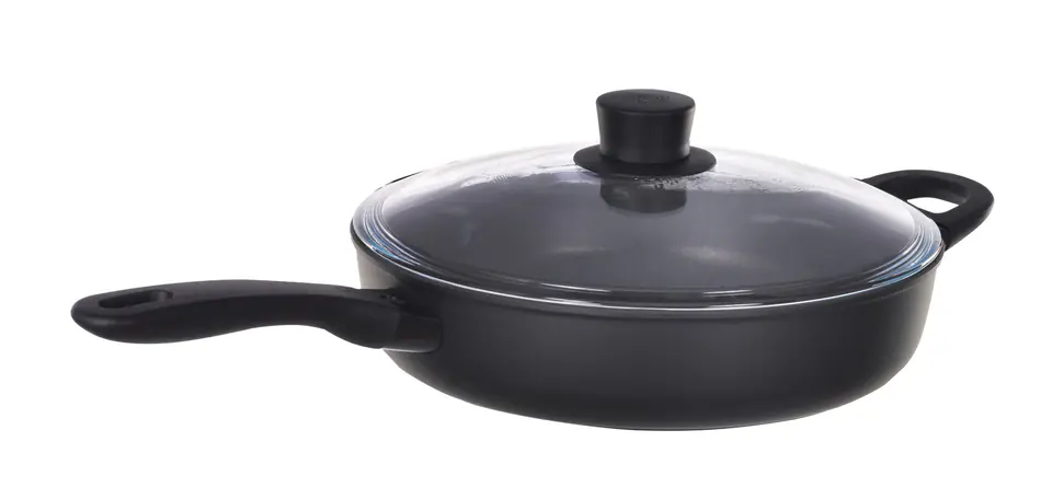 ⁨Ballarini Avola Sauté frying pan with 2 handles and lid, titanium, 28 cm, 75002-914-0⁩ at Wasserman.eu