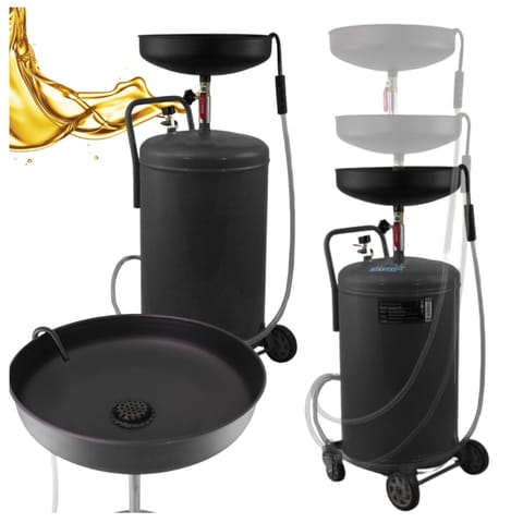 ⁨Zlewarka Wózek do Zbierania Oleju 80L Sprężone Powietrze Regulowany Lejek⁩ w sklepie Wasserman.eu