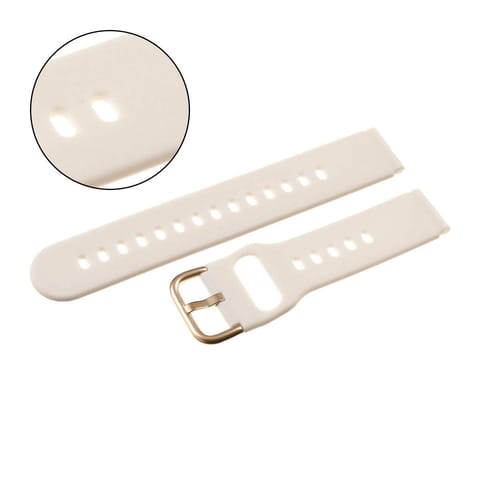 ⁨Pasek gumowy do smartwatch U01 - beżowy/rosegold - 20mm⁩ w sklepie Wasserman.eu