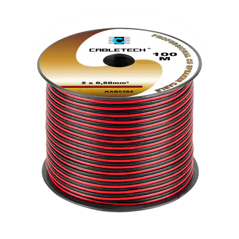 ⁨Kabel głośnikowy 0,5mm czarno-czerwony⁩ w sklepie Wasserman.eu
