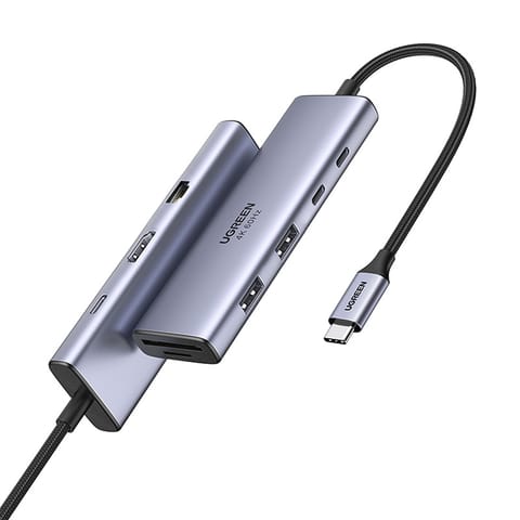 ⁨Hub USB-C Ugreen CM498, 3x USB, HDMI, VGA, RJ45, SD/TF, PD 100W⁩ w sklepie Wasserman.eu