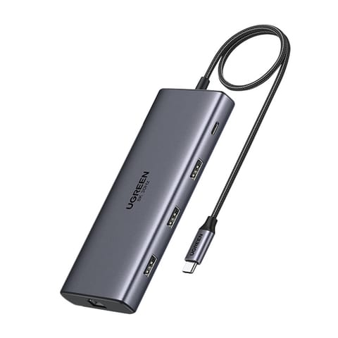⁨Hub USB-C Ugreen CM639, 2x HDMI, 3x USB, USB-C, SD/TF, RJ45, PD 100W, 8K⁩ w sklepie Wasserman.eu