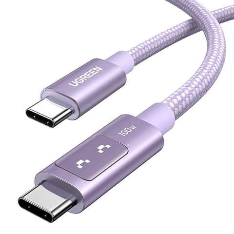 ⁨Kabel USB-C do USB-C Ugreen Uno L509, 100W, 2m (fioletowy)⁩ w sklepie Wasserman.eu