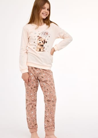 ⁨PIŻAMA CORNETTE DZ KY-592/193 SWEET DOG (kolor ecri, rozmiar 134-140)⁩ w sklepie Wasserman.eu
