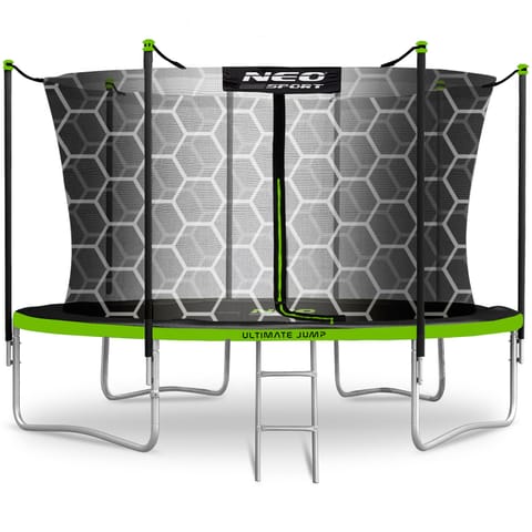 ⁨Trampolina ogrodowa 13ft/404cm z siatką wewnętrzną i drabinką Neo-Sport⁩ w sklepie Wasserman.eu