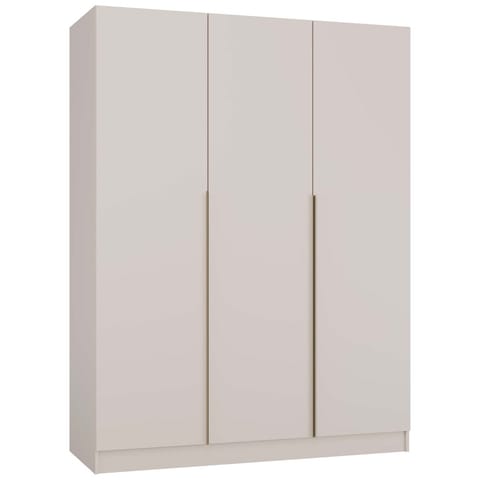⁨SZAFA SENSO 3D 150 CM 3 DRZWI ZŁOTE UCHWYTY DO SALONU SYPIALNI KASZMIR BEŻ⁩ w sklepie Wasserman.eu