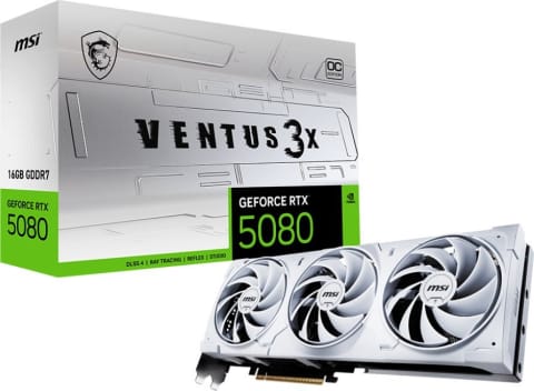 ⁨Karta graficzna MSI GeForce RTX 5080 Ventus 3X OC White 16GB GDDR7 DLSS4 (RTX 5080 16G VENTUS 3X OC WHITE)⁩ w sklepie Wasserman.eu