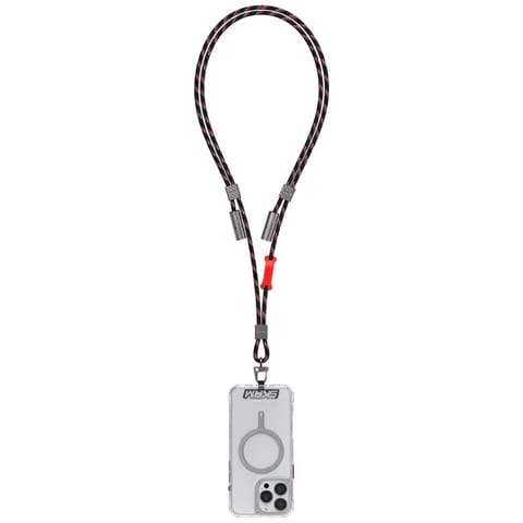 ⁨Uniwersalna smycz do telefonu kabel 2w1  Skinarma Dyno Ve USB-C/USB-C czarny⁩ w sklepie Wasserman.eu