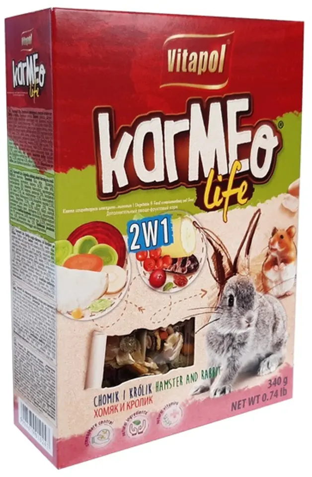 ⁨VITAPOL Karmeo Life  chomików i królików 340g⁩ w sklepie Wasserman.eu