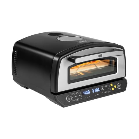 ⁨Piec do pizzy SUPREME ELITE 2200 W, 450 stopni, dwie grzałki, okno, LED, 33 cm, różna programy pieczenia⁩ w sklepie Wasserman.eu