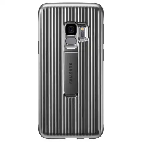 ⁨Samsung Protective Standing Cover - Etui Samsung Galaxy S9 z podstawką (srebrny)⁩ w sklepie Wasserman.eu