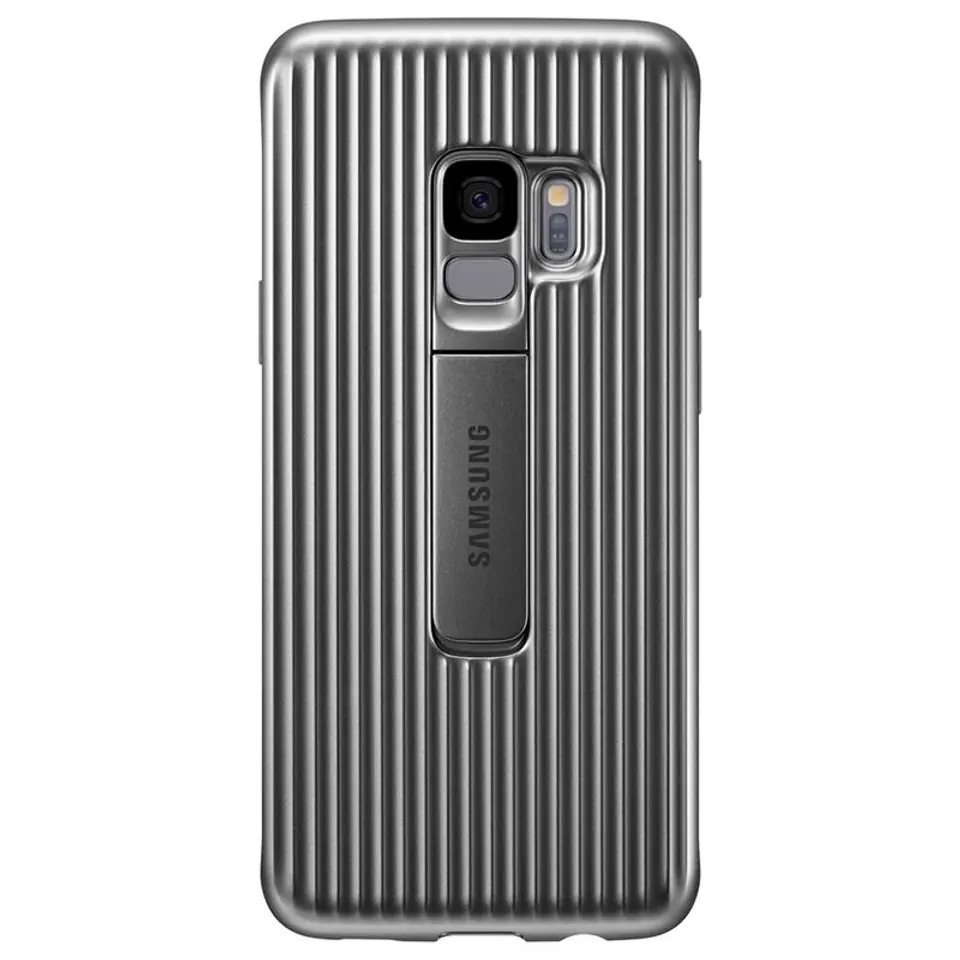 ⁨Samsung Protective Standing Cover - Etui Samsung Galaxy S9 z podstawką (srebrny)⁩ w sklepie Wasserman.eu