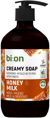 ⁨BIO NATURELL Kremowe mydło w płynie z pompką Miód i Mleko 473 ml⁩ w sklepie Wasserman.eu