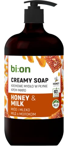 ⁨BIO NATURELL Kremowe mydło w płynie z pompką Miód i Mleko 946 ml⁩ w sklepie Wasserman.eu
