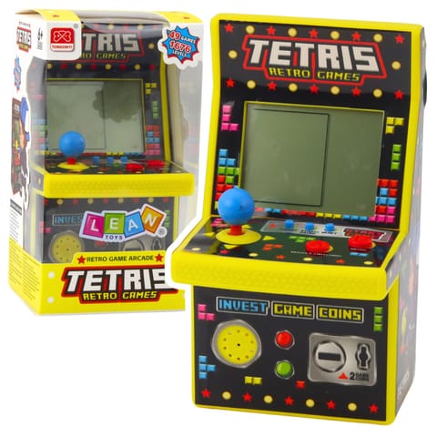 ⁨Mini Automat Do Gry Tetris Retro 49 Gier 1676 Poziomów Żółty⁩ w sklepie Wasserman.eu