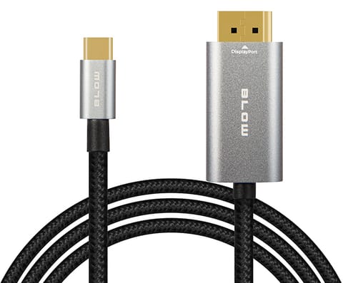 ⁨Kabel Display Port - USB-C 8K 2 metry plecionka Blow⁩ w sklepie Wasserman.eu