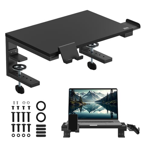 ⁨Podstawka pod laptop / monitor Ergo Office, max. obciążenie 20kg, dla przekąt. 13-32", czarna, ER-303 B⁩ w sklepie Wasserman.eu