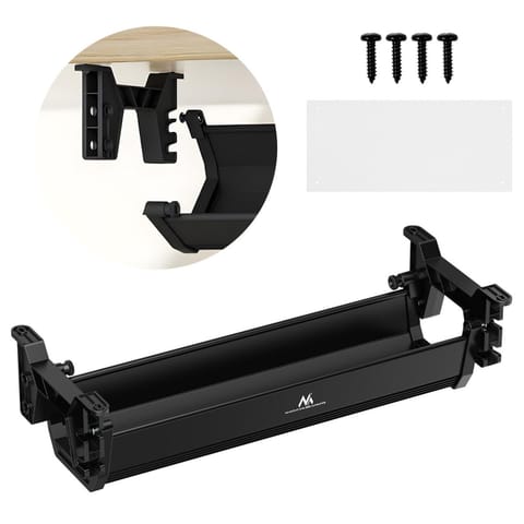 ⁨Organizer podbiurkowy na kable/ przedłużacz Maclean, max. obciążenie 5kg, czarny, MC-106 B⁩ w sklepie Wasserman.eu