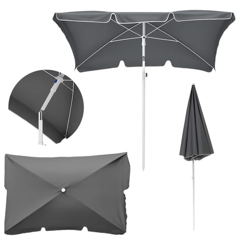⁨BLACK FOREST PARASOL OGRODOWY SKŁADANY 2M SZARY L-0725S⁩ w sklepie Wasserman.eu