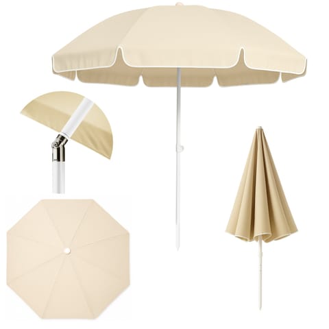 ⁨BLACK FOREST PARASOL PLAŻOWY SKŁADANY 1.8M BEŻOWY L-0707⁩ w sklepie Wasserman.eu