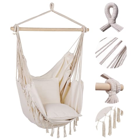 ⁨BLACK FOREST HAMAK FOTEL BRAZYLIJSKI 100X130CM BEŻOWY⁩ w sklepie Wasserman.eu