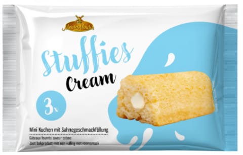 ⁨Meister Moulin Stuffies Cream Mini Biszkopty Nadziewane  3 x 45 g⁩ w sklepie Wasserman.eu