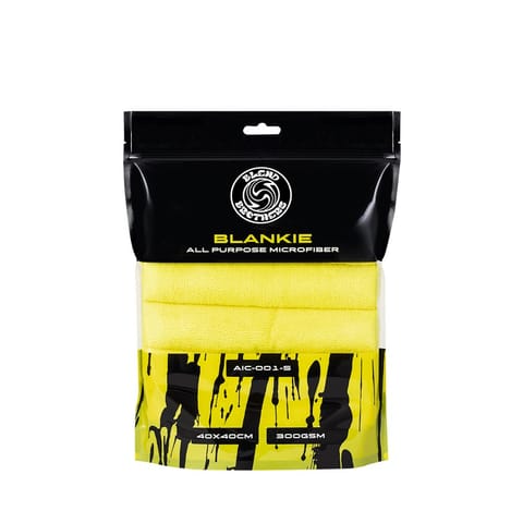 ⁨Blend Brothers BLANKIE 5-Pack Microfiber Yellow 40x40cm - zestaw 5 sztuk uniwersalnych mikrofibr⁩ w sklepie Wasserman.eu