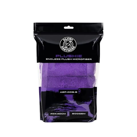 ⁨Blend Brothers PLUSHIE 5-Pack Microfiber Purple 40x40cm - zestaw 5 sztuk delikatnych mikrofibr do lakieru⁩ w sklepie Wasserman.eu
